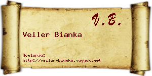Veiler Bianka névjegykártya